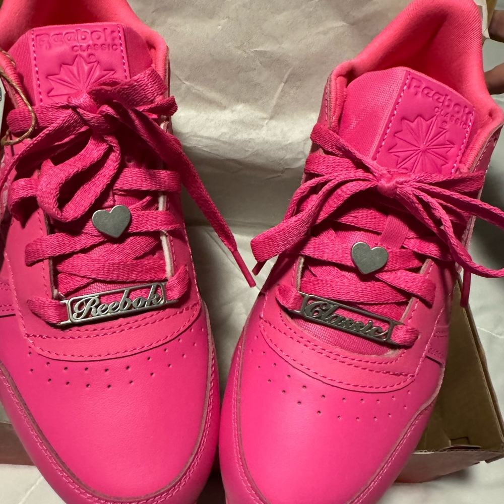 Reebok Hot Pink Heart Sneakers